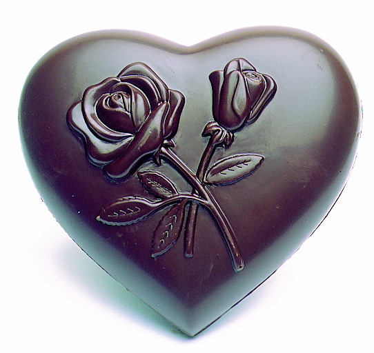 Csoki öntőforma (rózsamintás szív)